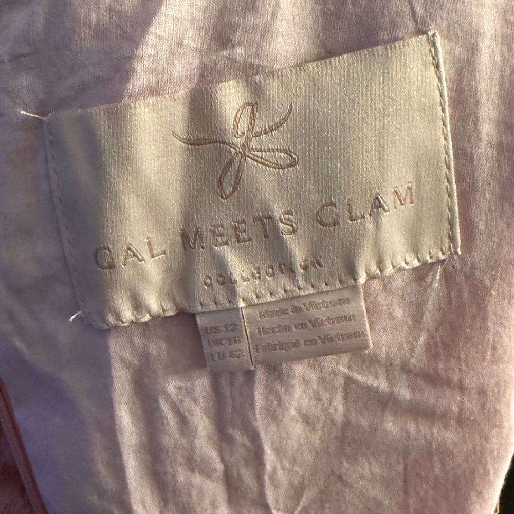 Gal Meets Glam Giselle Pink Smocked Tiered Midi Dress - Size 12 - Picture 6 of 10